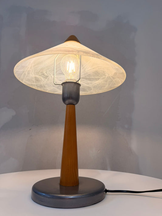 Postmoderne Pilz Tischlampe aus den 80er Jahren