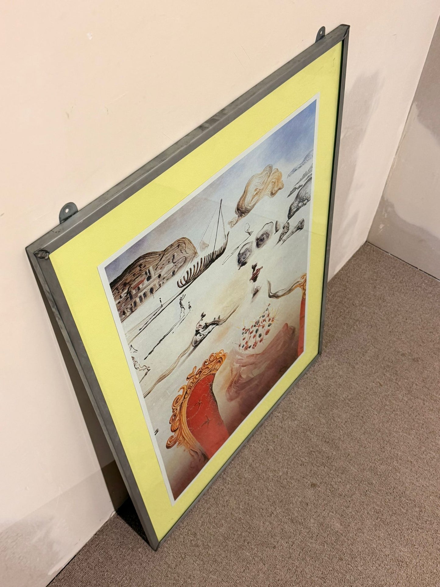 Kunstdruck "Paranoia" von Salvador Dalí, Metall Rahmen