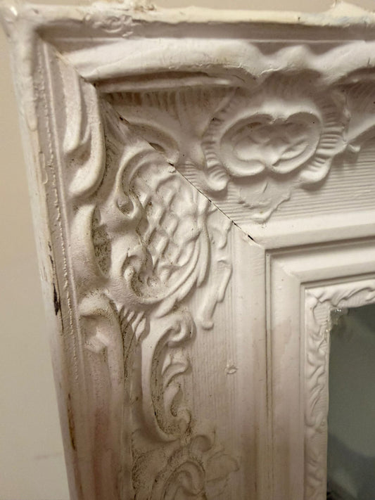 Spiegel weiss mit Verzierungen Shabby Chic, Wandspiegel