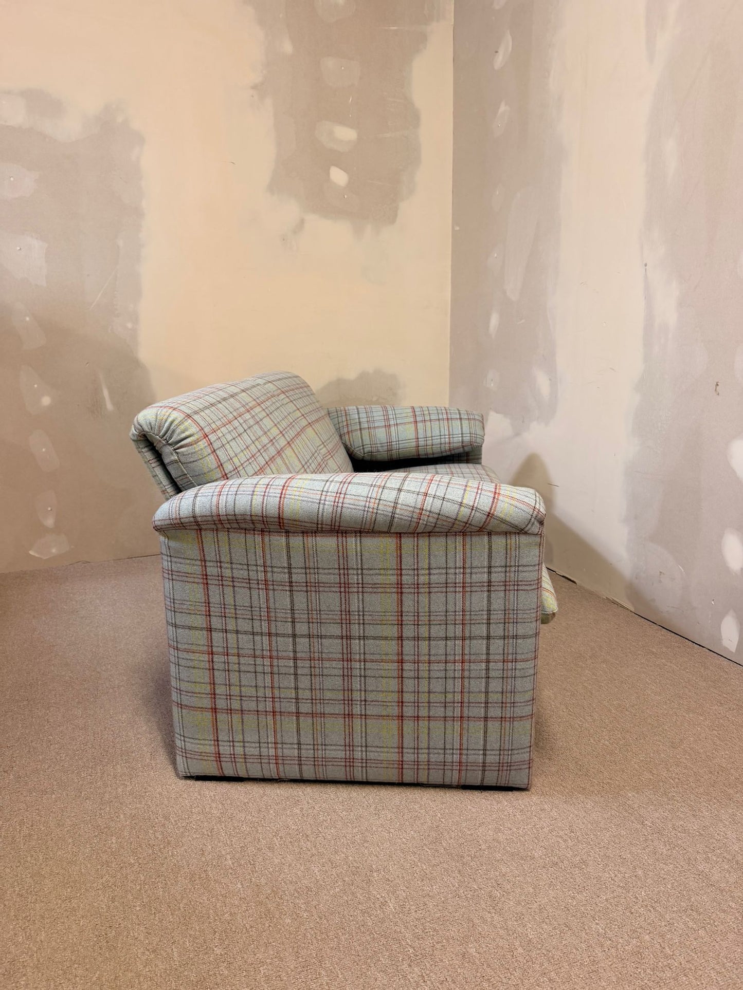 Leolux Bora Bora Sofa 2-sitzer im Karomuster in hellblau