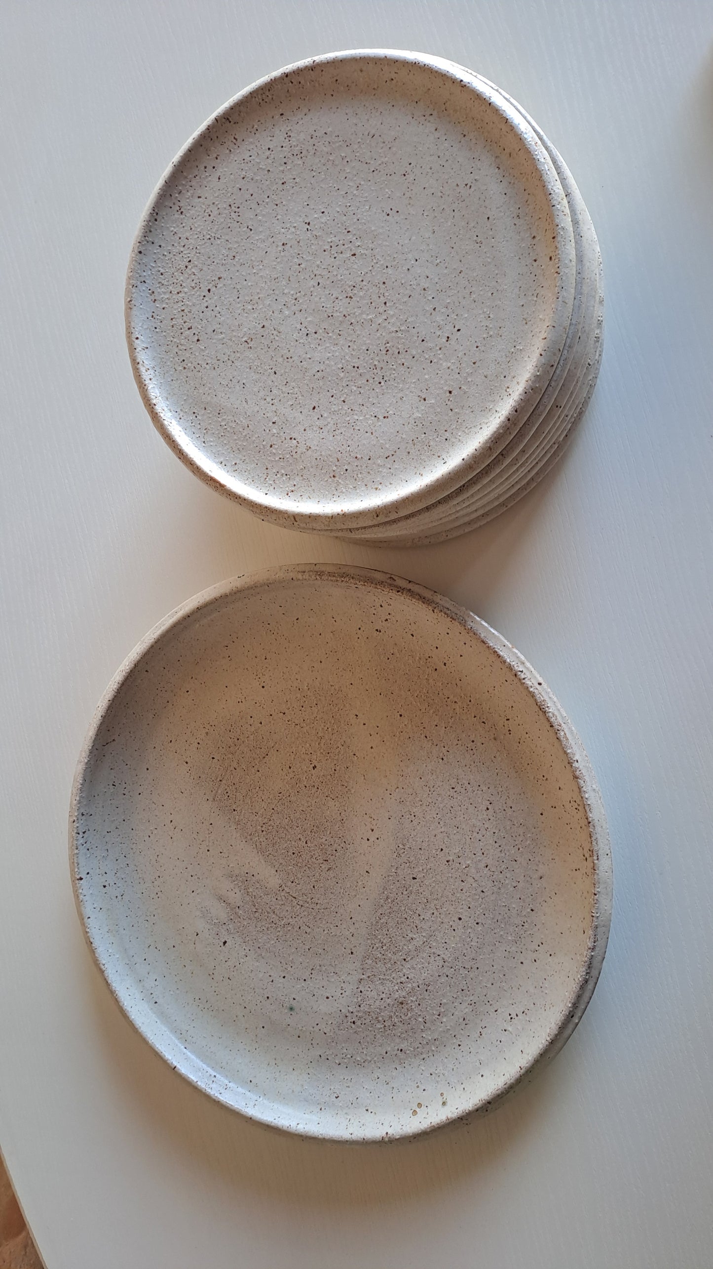 Vintage Studiokeramik Teller-Set 9-teilig handgefertigt
