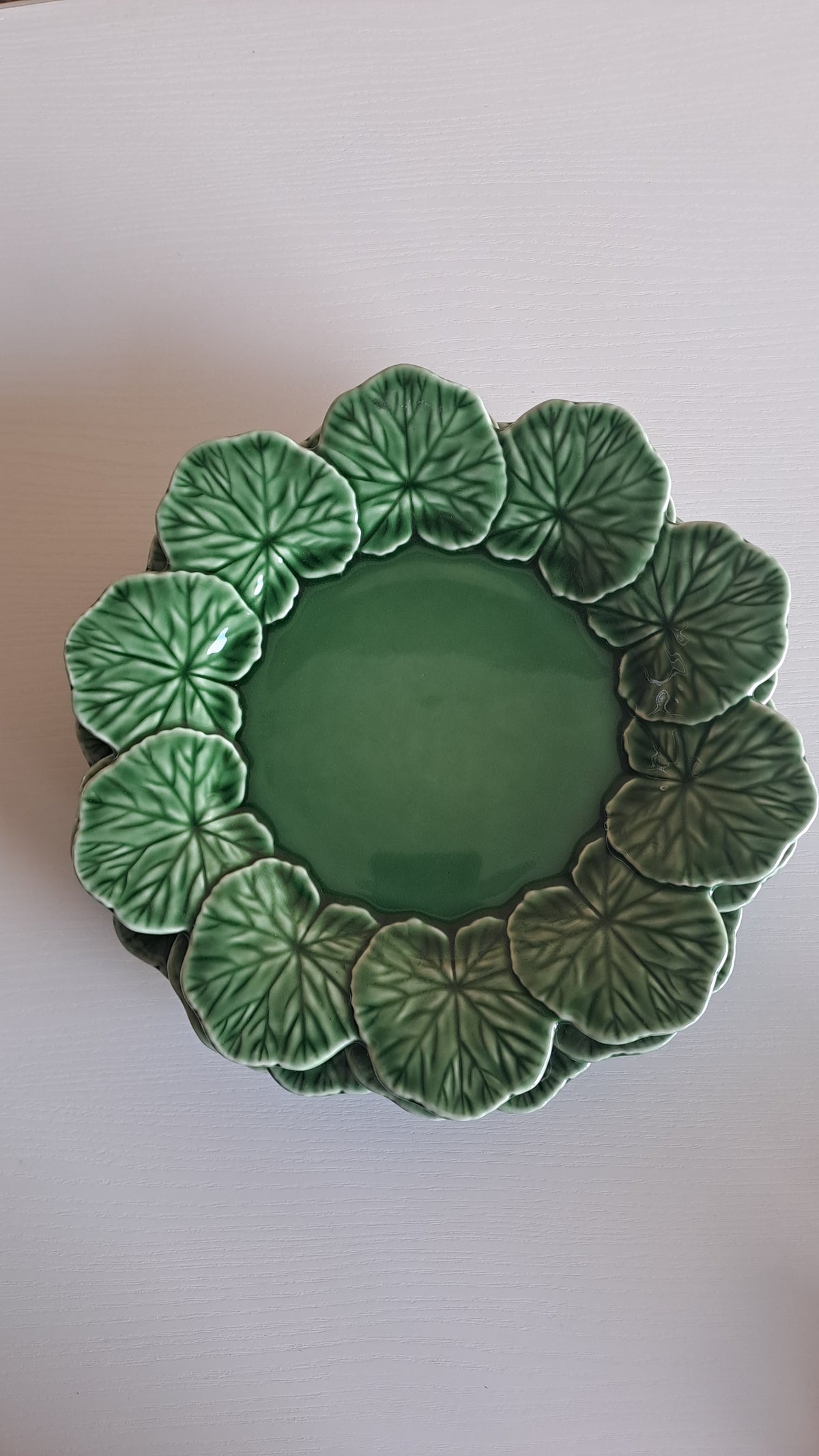 4er Set Bordallo Pinheiro Geranium Teller Made in Portugal