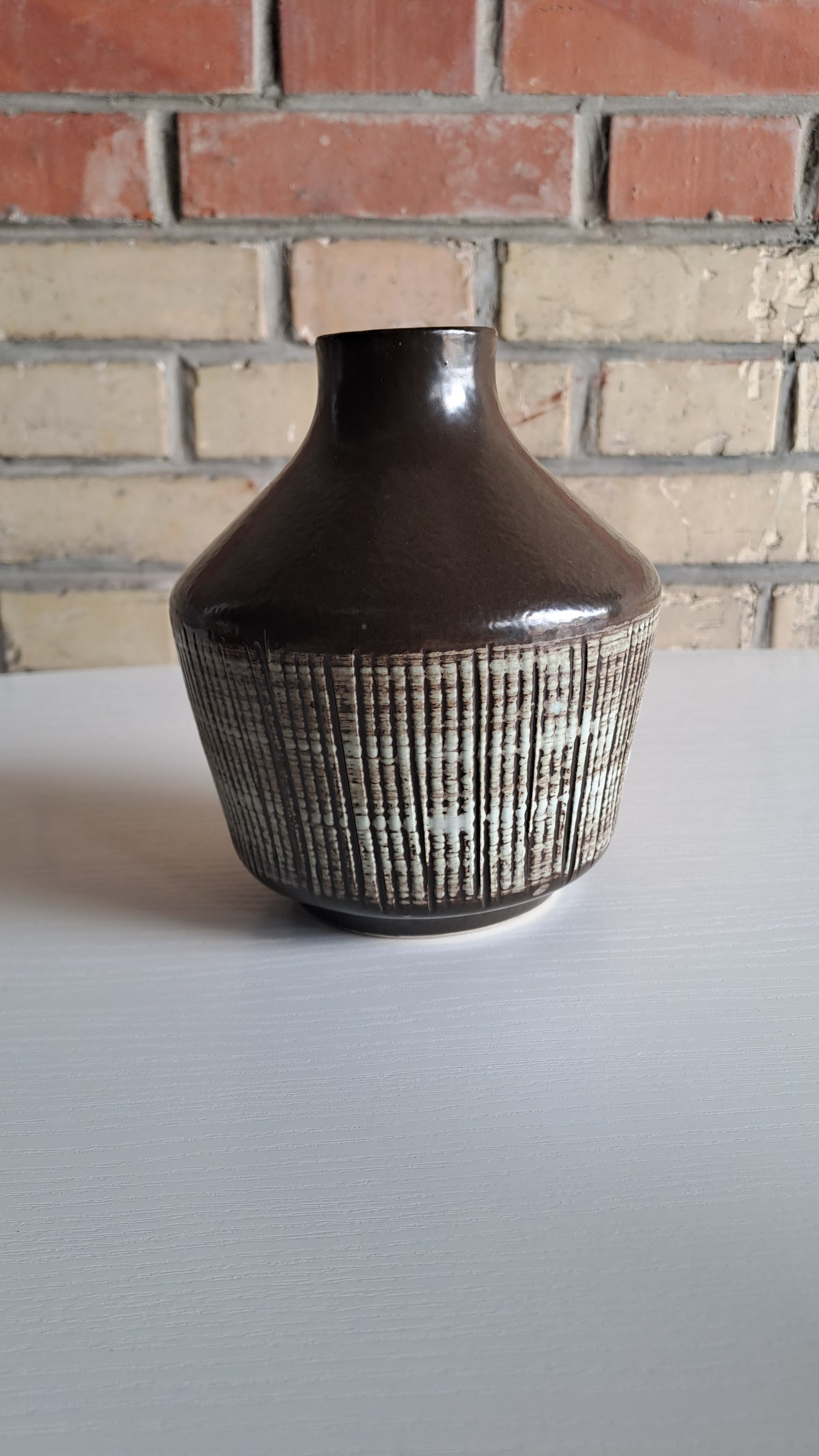 VEB Haldensleben Mid-Century Keramikvase 60er DDR