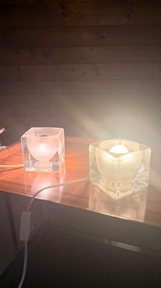 Putzler Design Ice Cube Würfellampen aus Glas Opalglas