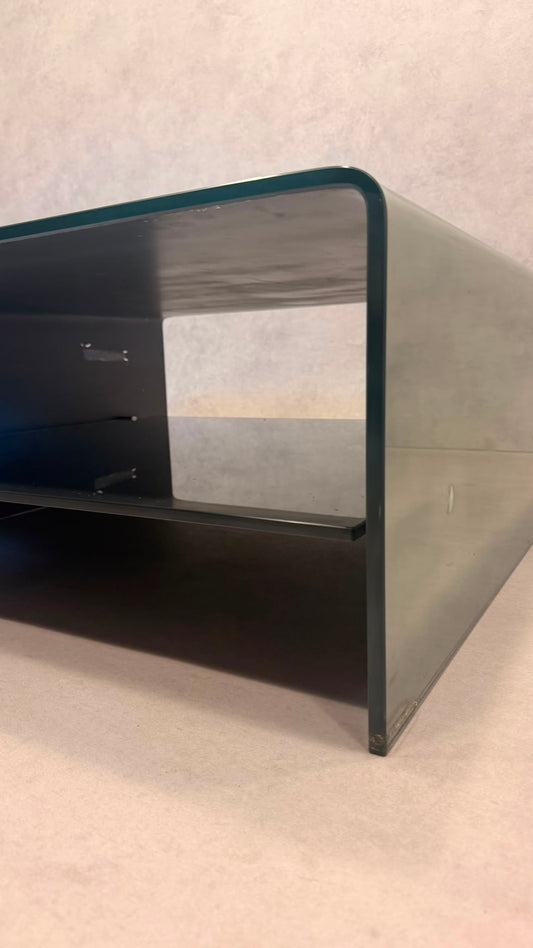Couchtisch Coffee Table aus gebogenem getöntem Glas