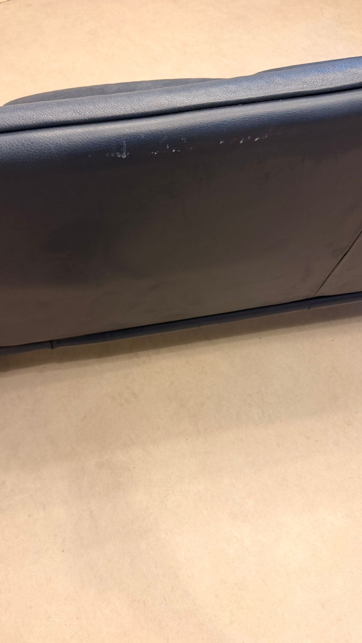 Blaues De Sede DS-2011 Sofa aus Leder 80er Jahre