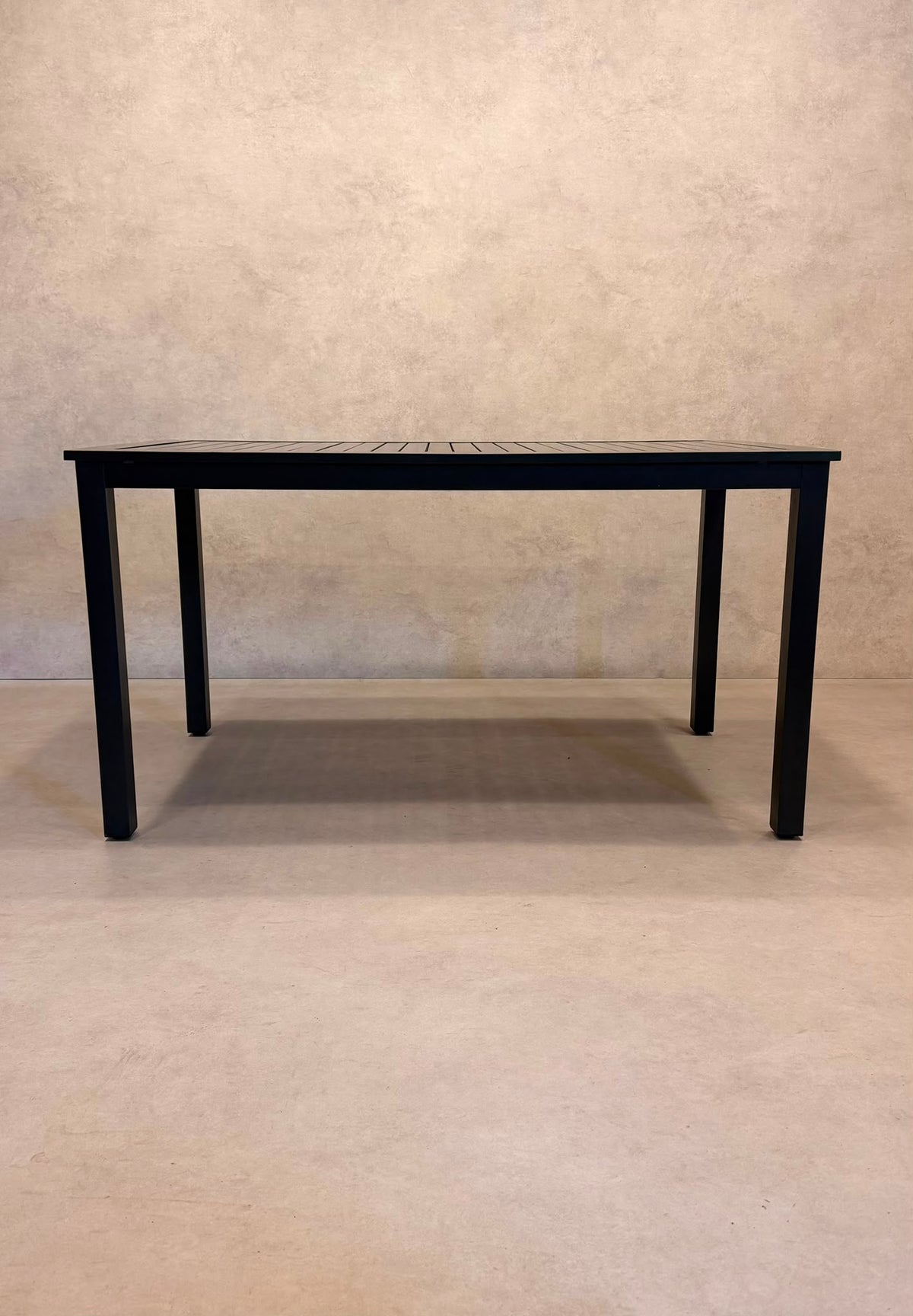 Moderner Aluminium Gartentisch Anthrazit Lattenoptik