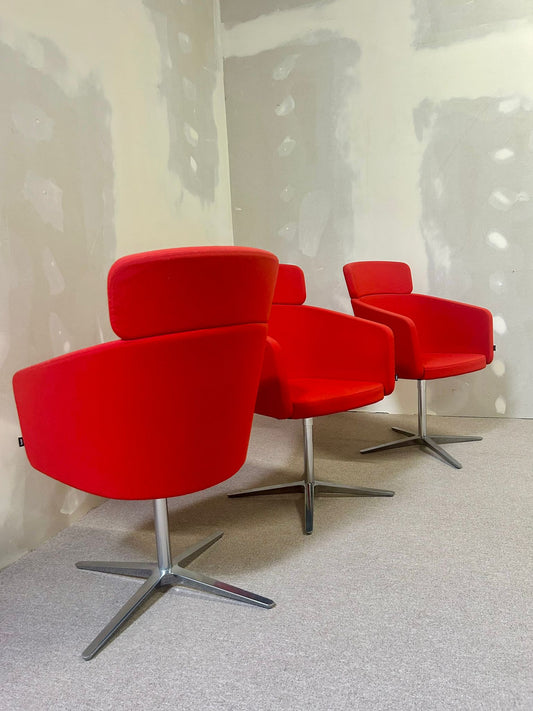 Bene Drehstühle Konferenz Stühle rot wie neu top Zustand,3x