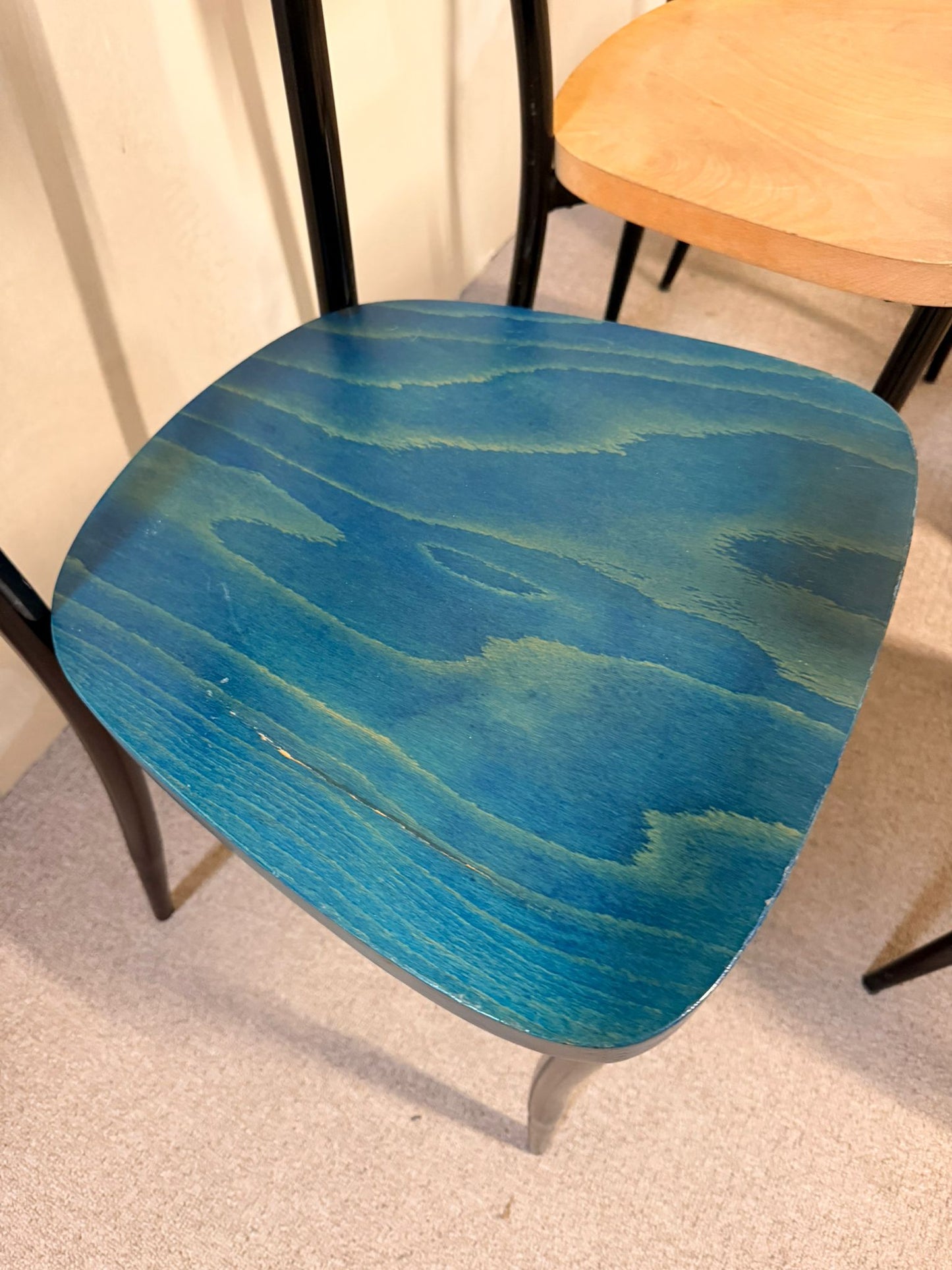 Esszimmerstühle, Stühle für die Küche aus Holz und Metallgestell