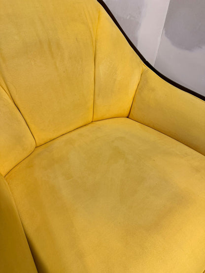 Sessel im Art Deco Stil, Loungesessel Clubsessel in gelb
