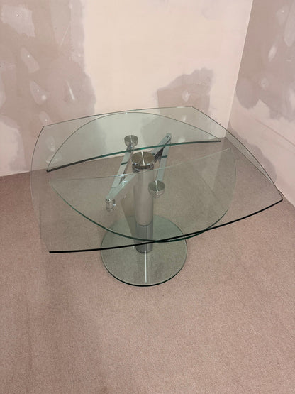 Esstisch Titan von Draenert mit ausziehbarer Mechanik, Glas