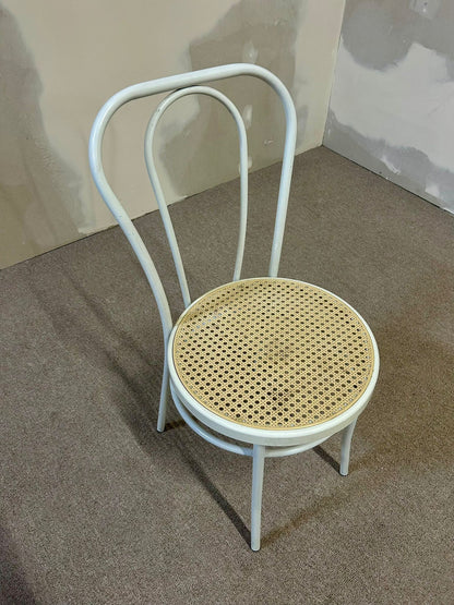 Bistrostuhl in Weiss im Stil von Thonet