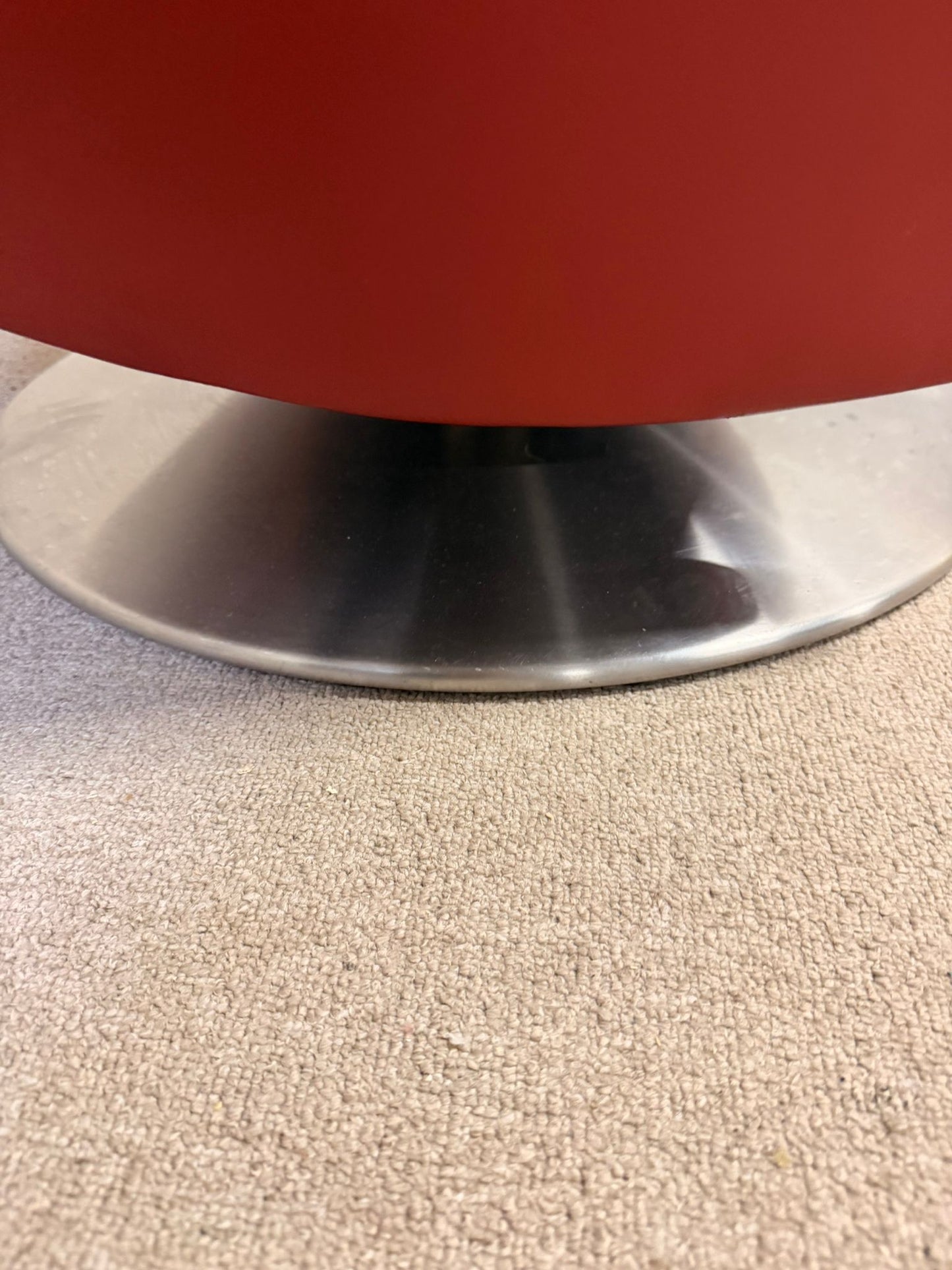 Roter Jori Relaxsessel mit Liegefunktion aus Leder
