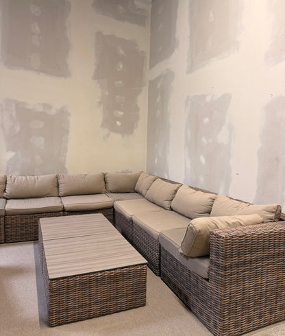 Grosse Rattan Lounge-Gruppe für den Garten und Terasse