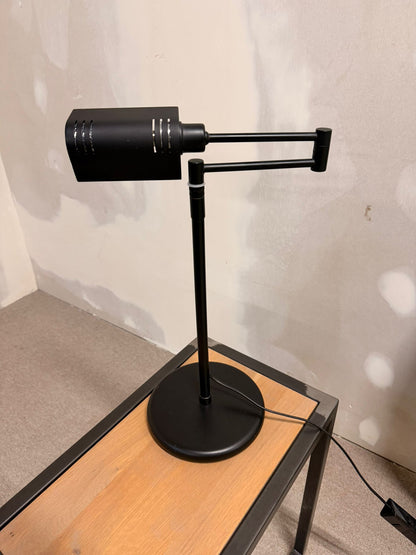Schwarze Schreibtischlampe Tischlampe aus Metall, Holtkötter