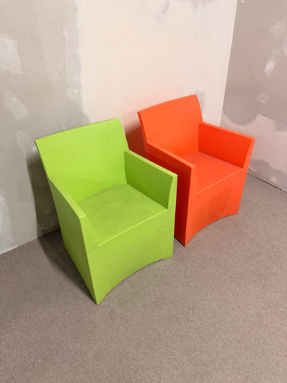 2er Set Farbenfrohe Designer-Sessel HAANS Lifestyle grün/orange