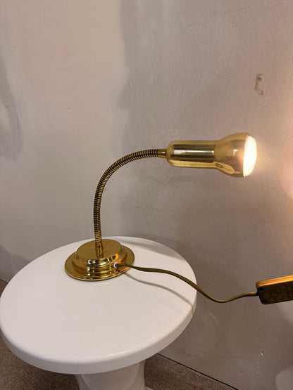 Vintage Messing Tischlampe von Holtkötter