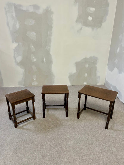 3er Set Satztische Massivholz Beistelltische Couchtische