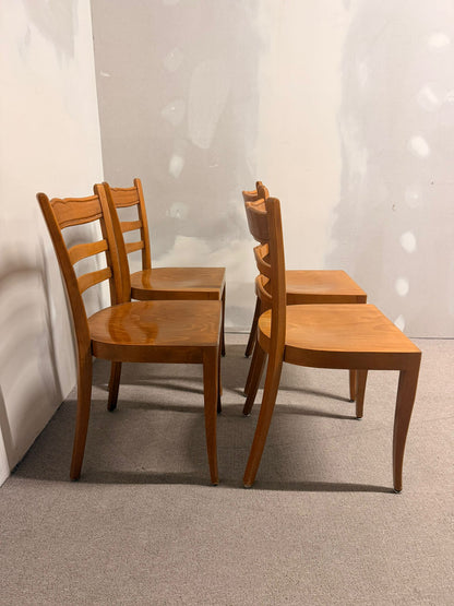 Mid Century Vintage Stühle, Beizenstühle aus Nussbaumholz