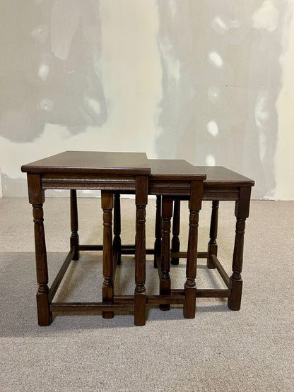 3er Set Satztische Massivholz Beistelltische Couchtische