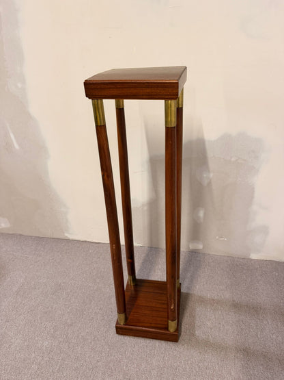 Italienische Empire Podest aus Holz und Messing, Säule