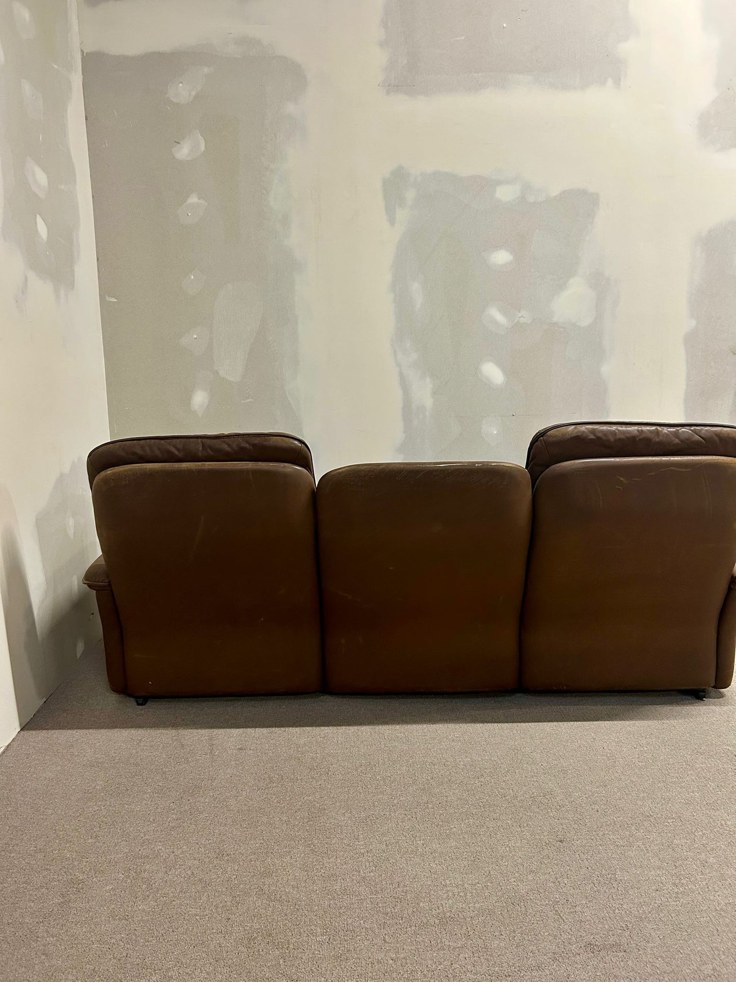 Vintage De Sede Ledersofa aus der Serie DS-66, 3er Sofa