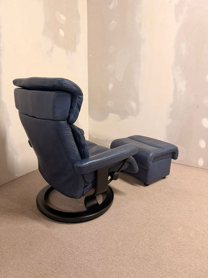 Ledersessel Relaxsessel Stressless (L) + Ottoman + Stauraum