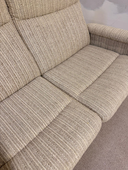 Dänisches Mid Century 2er Sofa mit Strukturstoffbezug, retro