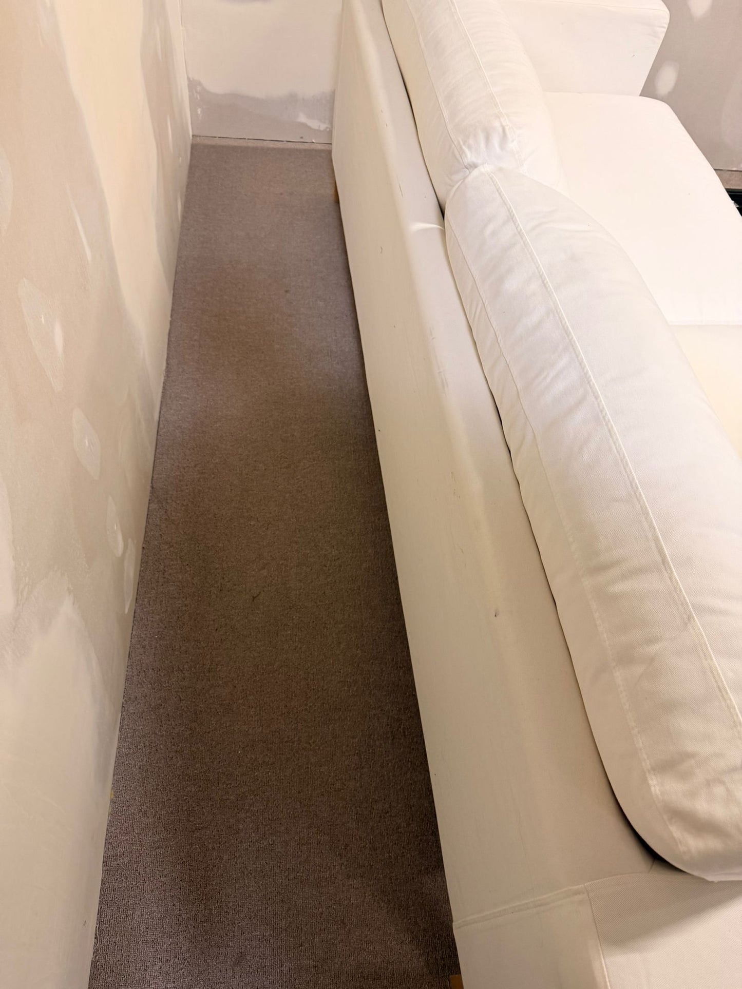 Ikea Sofa Karlstad 3-Sitzer Bettsofa weisse Stoffbezüge