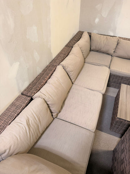 Grosse Rattan Lounge-Gruppe für den Garten und Terasse