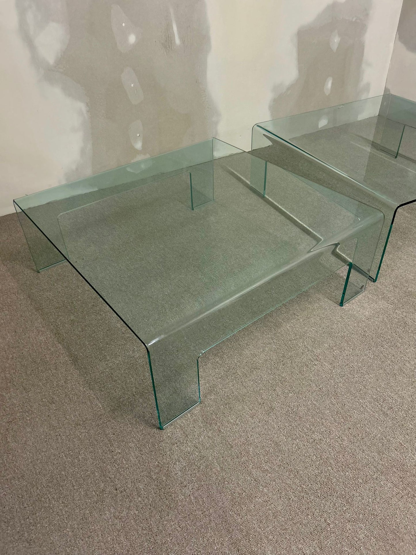 Calligaris Waterfall Designer Glastisch Couch Tisch