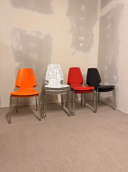 3x Ikea Vilmar Stuhl in schwarz, stapelbar