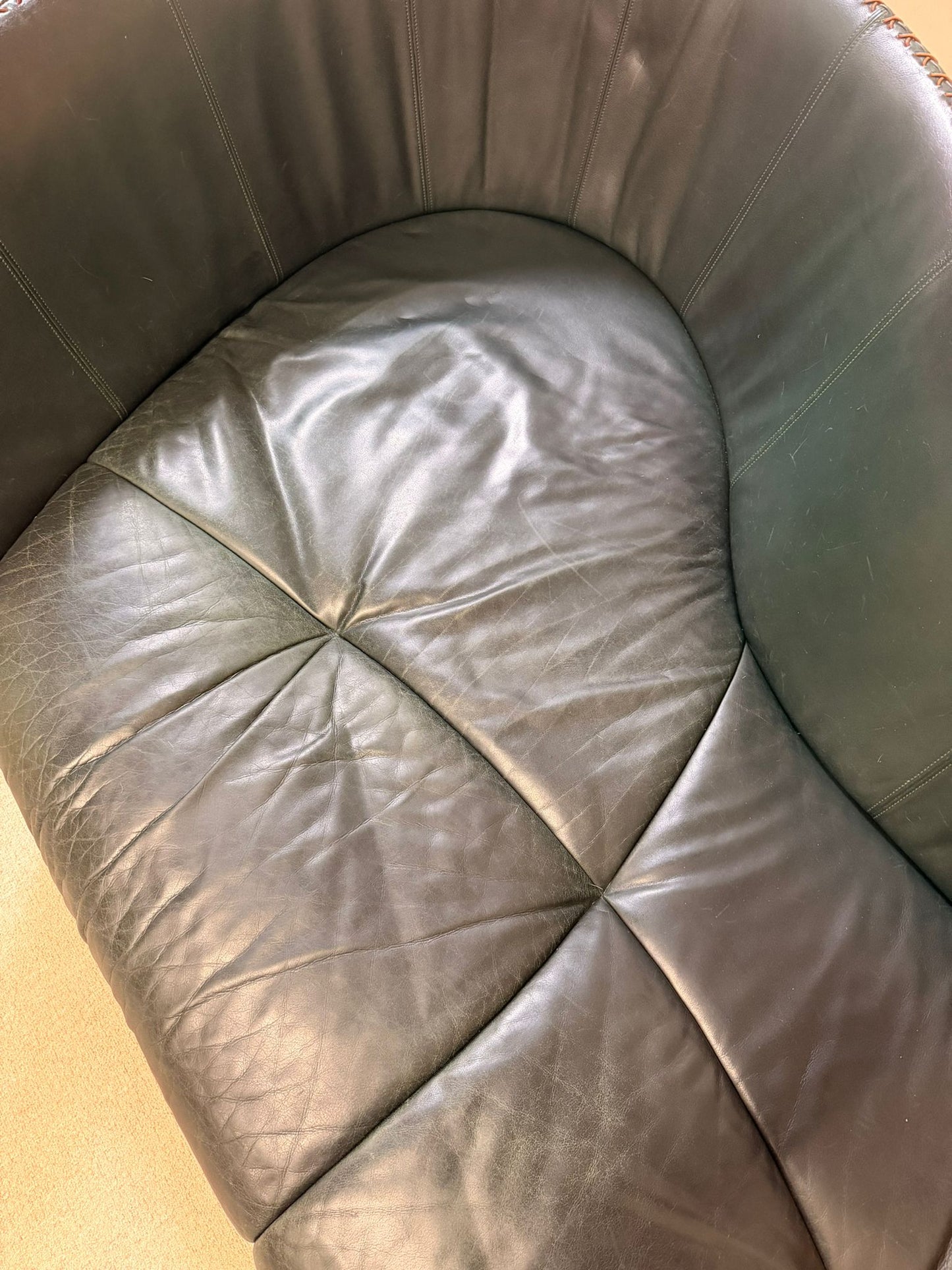 Vintage Ds-102 Ledersofa von Mathias Hoffmann für De Sede