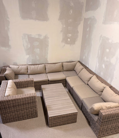 Grosse Rattan Lounge-Gruppe für den Garten und Terasse