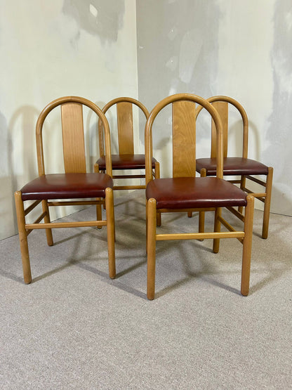 4x Annig Sarian Esszimmerstühle Thalia Holz 1980 Tissetanta