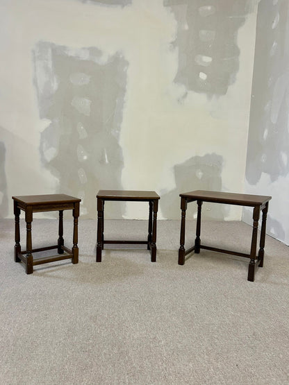 3er Set Satztische Massivholz Beistelltische Couchtische