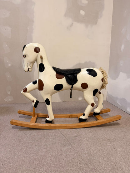 Vintage Schaukelpferd aus Holz, Deko Objekt