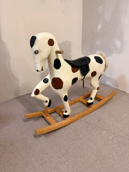 Vintage Schaukelpferd aus Holz, Deko Objekt