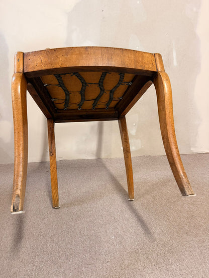 Antiker Biedermeier Landhaus Stuhl mit Polstersitz