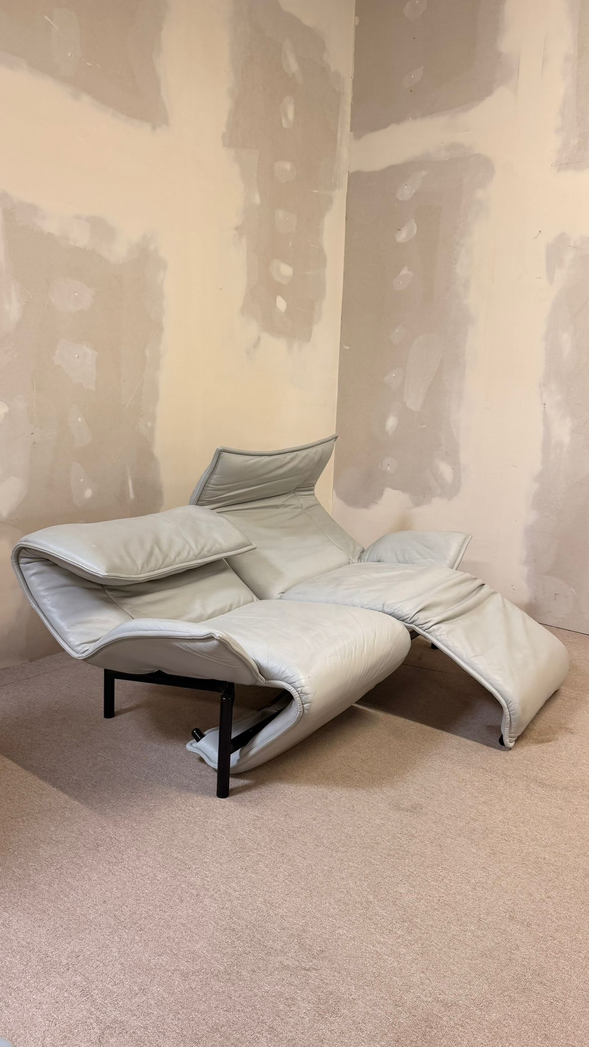 Cassina Veranda Leder Sofa von Vico Magistretti 80er Jahre