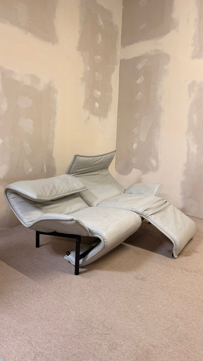 Cassina Veranda Leder Sofa von Vico Magistretti 80er Jahre