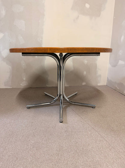 Vintage Mid Century Tisch Mosaikplatte und Chromfüsse 70er