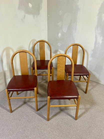 4x Annig Sarian Esszimmerstühle Thalia Holz 1980 Tissetanta