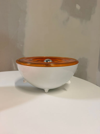 Vintage Space Age Tischlampe aus Frankreich, 70`s, orange