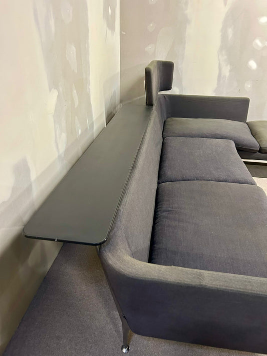 Vitra Suita Sofa, dunkelgrau modulares Ecksofa mit Ablage