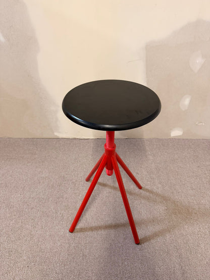 Höhenverstellbarer Hocker Drehhocker aus Holz/ Metallgestell