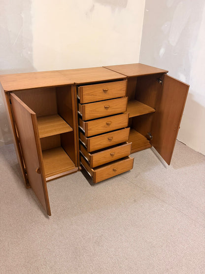 3 tlg. Mid Century Eiche Kommode Sideboard Schweizer Produkt