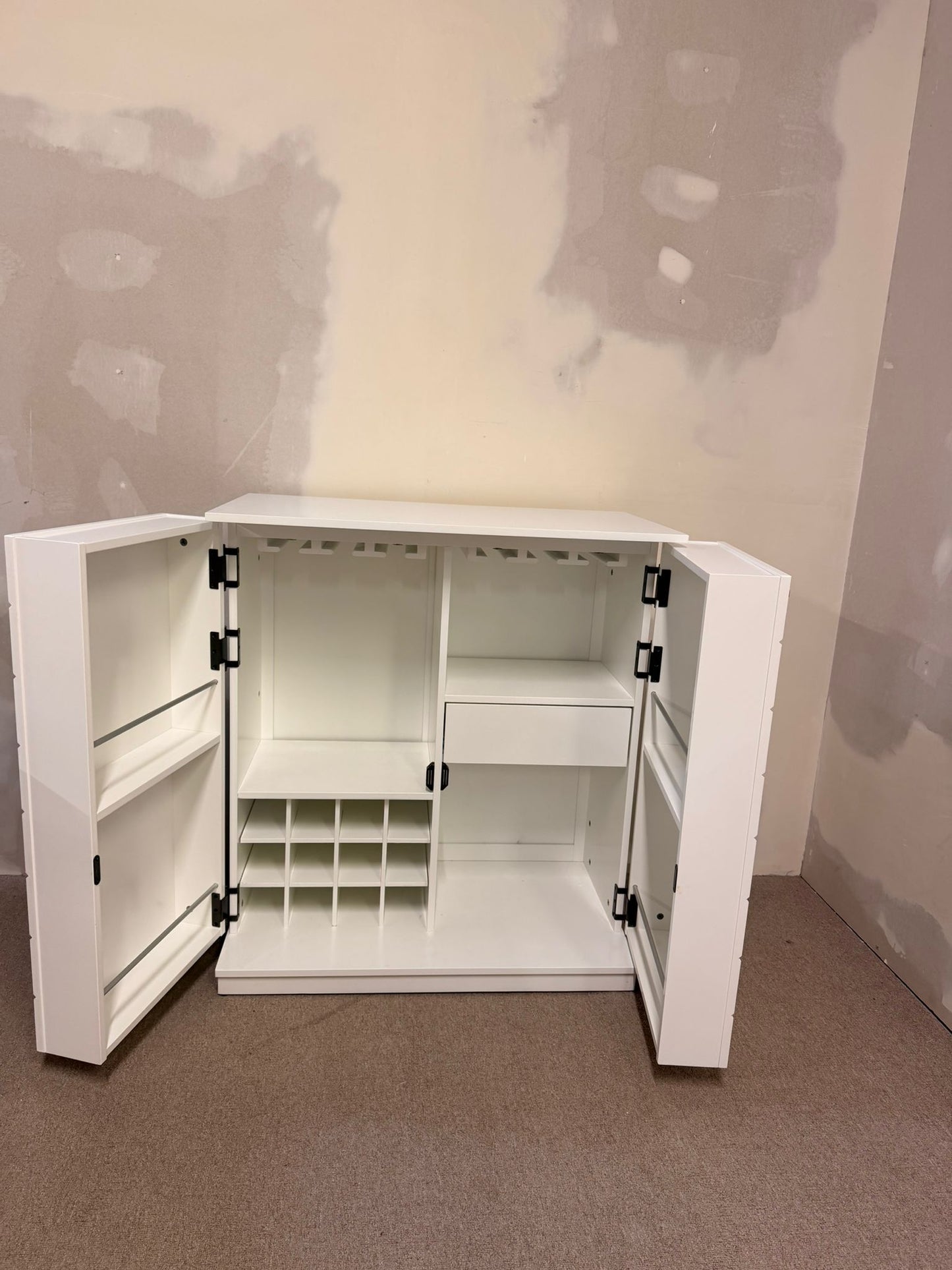 Barschrank Weinschrank Hausbar in weiss als Highboard