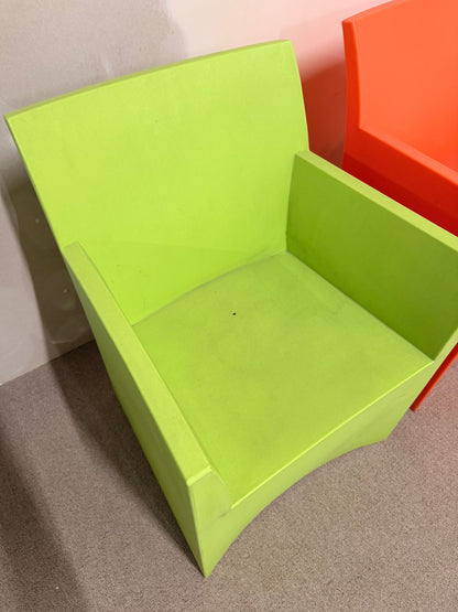 2er Set Farbenfrohe Designer-Sessel HAANS Lifestyle grün/orange