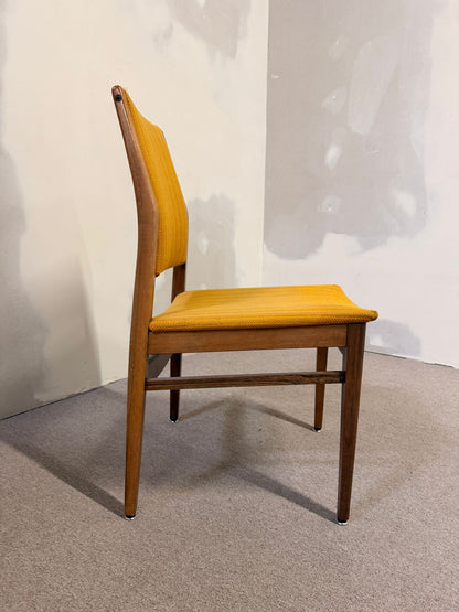 Mid Century Stuhl 70er Jahre Strukturstoff Holz